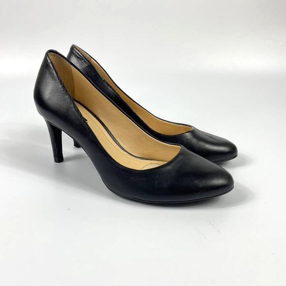 Women's Alex Marie Round Toe Leather Pumps Professional Heels Black Size 8 M - Picture 9 of 9